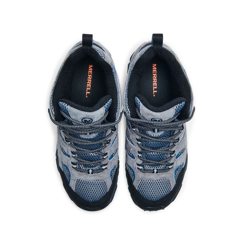 Chaussures Randonnée Merrell Moab 2 Mid Ventilator Grise/Bleu Homme | D.P.RGBS